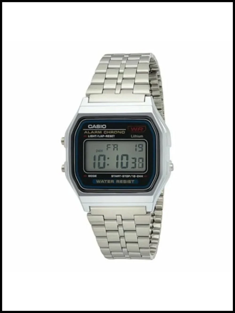 Casio Classic Digital Bracelet Watch Water Resistant Resin Stainless Steel